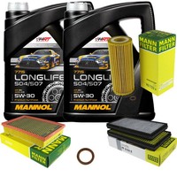 Mann Inspektionspaket 10L Mannol Longlife 504/507 5W-30 FüR BMW E65 E66 E67 745D