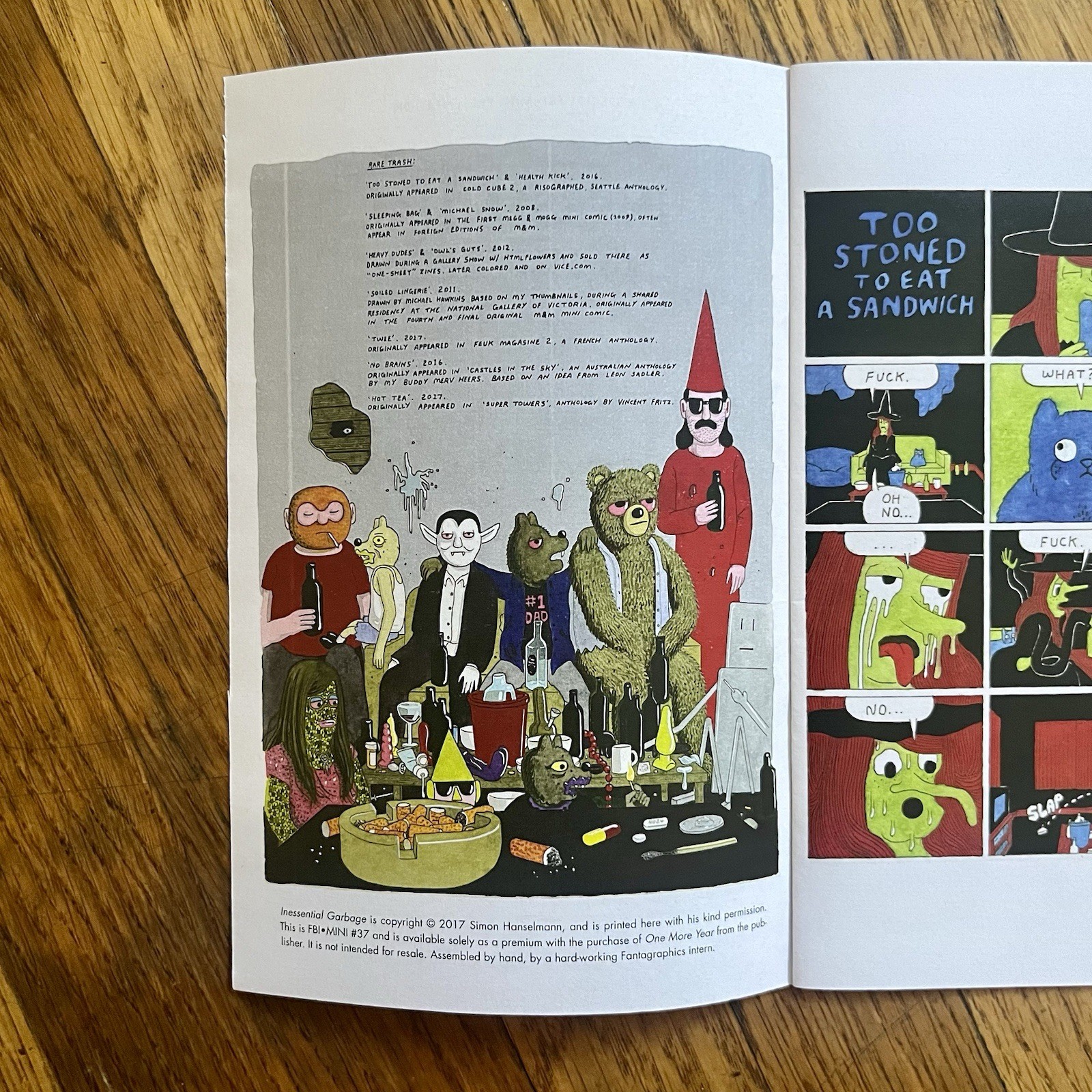 Inessential Garbage By Simon Hanselmann 2017 Fantagraphics Mini Comic 37 MM&O