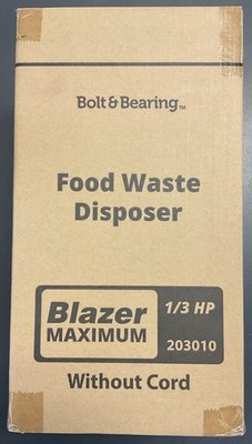 Blazer Maximum Food Waste Disposer 1/3HP 203010 JS250-AUC - New! Free Shipping!