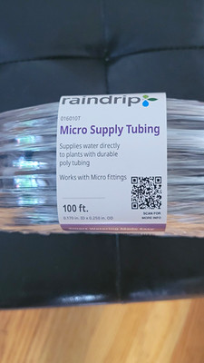 Raindrip Micro Supply Bulk Tubing Poly 0.170'' ID x 0.250'' OD 100 ft 016010T