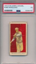 1915 E106 AMER. CARAMEL - RUBE MARQUARD - PSA 1 PR (SVSC) FRESHLY GRADED!