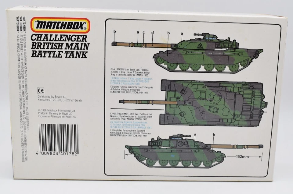 Matchbox 1:76 Panzer Challenger MBT main battle tank. Plastic model kit. 40178 - Image 2 of 4