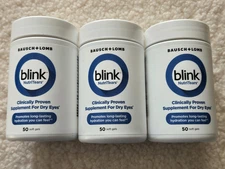 3 Blink NutriTears BAUSCH + LOMB  Supplement For Dry Eyes 50 Soft Gels Each 2026