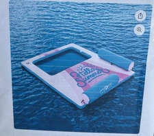 Wow Sports 8’x10’ Dropstitch Inflatable Dock With Mesh Seating