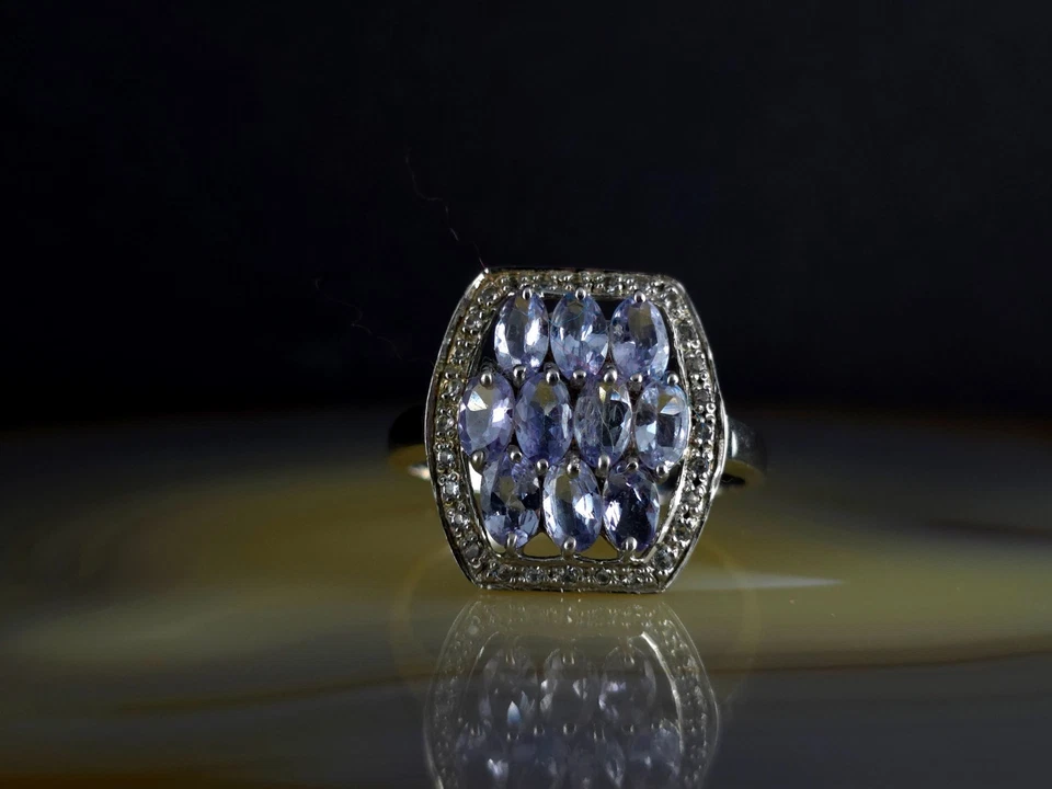 Ring Silber 925 Amethyst lila 20,0 mm - markant modern & schön funkelnd - Bild 2 von 4