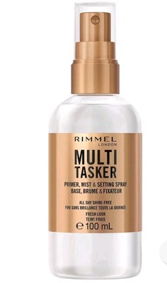 Rimmel Multi-Tasker Setting Spray, 3-in-1 Hydrating Primer & Mist, Glanzfrei.