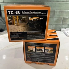 2 x Tiger Claw TC-1S Hidden Deck Fasteners For Softwood + 1/2 open box bonus