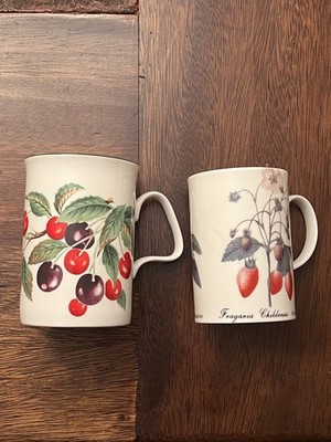 Roy Kirkham Fine Bone China England Cherry Fruit Garden  Coffee Mug 1990