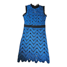 Blue And Black XS Sleeveless Mini Dress