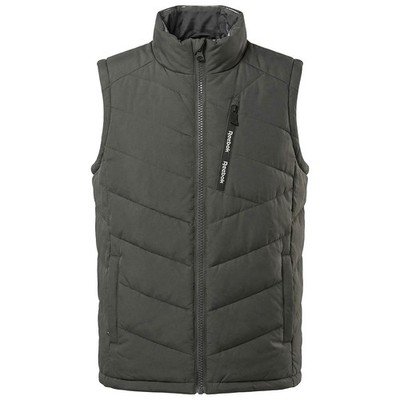 Reebok Puffer Vest 2-in-1 Herren Wende Casual Freizeit Weste grau neu