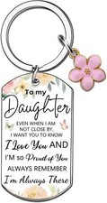 Gifts for Daughter from Mom Dad To My Daughter Keychain Birthday Gift for Daught
