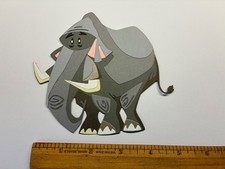 Paper Scrapbook Embellishments die cut layered card stock large elephant