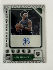 2023-24 Panini Donruss Optic - Signature Series Jaden Springer #SS-JSP (AU)