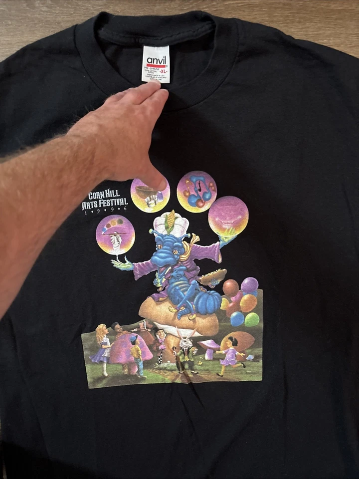 Camiseta vintage 1996 Corn Hill Arts Festival Payaso Rochester NY Puntada única XL Foto 3 de 4