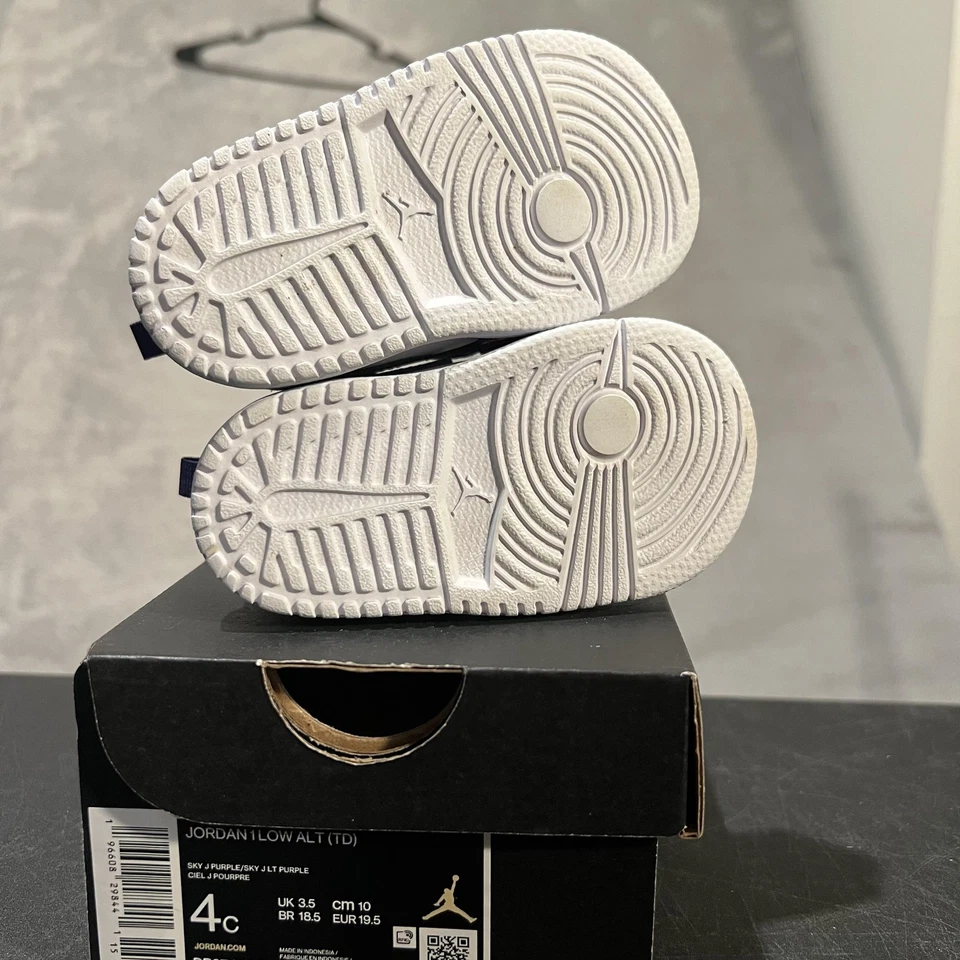 Jordan 1 Low ALT Shoes Toddler Size 4C Purple White DR9747-515 Baby Sneakers - Image 4 of 4