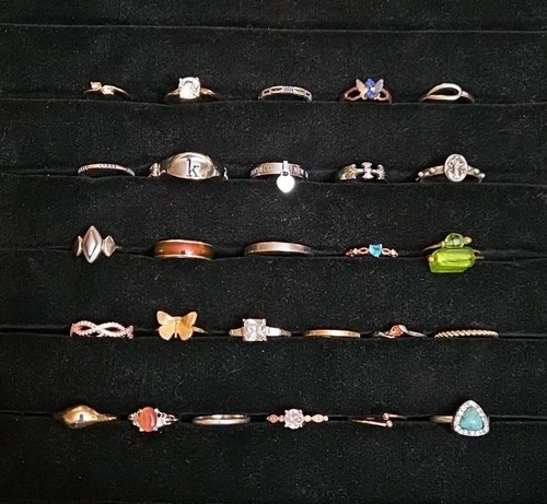 Vintage To Now Ring Jewelry Lot Fashion Costume Scrap Please Read