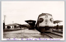 1950s RPPC Meridian, MS  Southern Railway Station Train RR Depot UNP Postcard