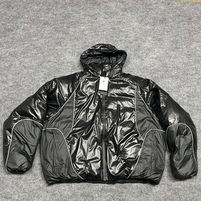 Nike Bubble Jacket Men XL Black Anthracite Puffer Loose Fit Down Fill II3869-010