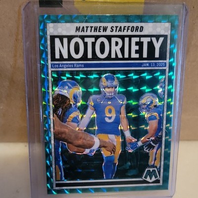 Panini 2025 Mosaic Matthew Stafford Rams #7 Notoriety Prizm Insert