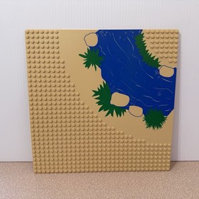 Vintage LEGO Baseplate Western Indians Boulder Cliff Canyon 6748 Blue River
