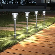 Solar Lights Outdoor Waterproof, Stainless Steel Solar Garden Lights for Pati...