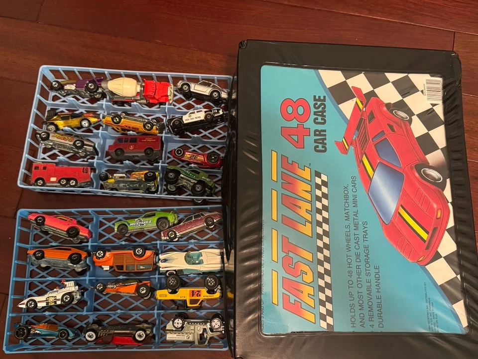 Fastlane 48 Car Collectors Case Vintage Lesney Redlines Hot Wheels Matchbox  70s - Image 3 of 4