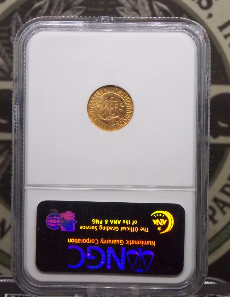 1915 "S" Panama-Pacific *PAN PAC* Gold One Dollar $1 NGC MS66 CAC #001 Gem ECC&C - Image 4 of 4