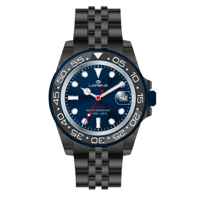 Lorenz Sport   Men's Automatic Watch Steel Blackened Blue (26130BB)