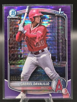 Gabriel Davalillo 1st /250 2025 Bowman Chrome Purple Pulsar #BCP-178 Angles