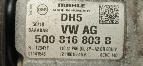 5Q0816803B Compresor Aire Acondicionado para SEAT LEON (5F1) Reference 2 123893 - Imagen 3 de 9