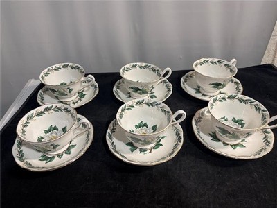 6 Royal Albert Lady Clare White Gardenia Tea Cups & Saucers Signed A Wagg