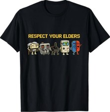 Respect Your Elders Funny Retro Gaming Console Parade T-Shirt
