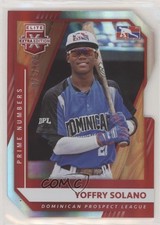 2021 Panini Elite Extra Edition Prime Numbers B Die-Cut 76/109 Yoffry Solano 3d5