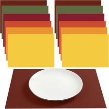 Disposable Thanksgiving Paper Placemats for Autumn Decor, 60 Pcs, 10x14 Inch