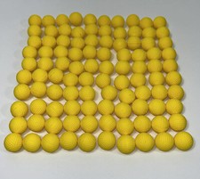 100 Pack Yellow Bulk Foam Bullet Balls, New