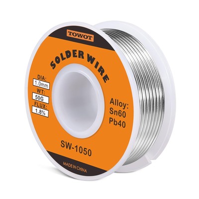 ''TOWOT Tin Lead Rosin Core Solder Wire for Electrical Soldering, Content 1.8%...