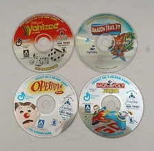 General Mills PC Game Lot of 4 - Yahtzee Operation Monopoly Jr Amazon Trail 3rd