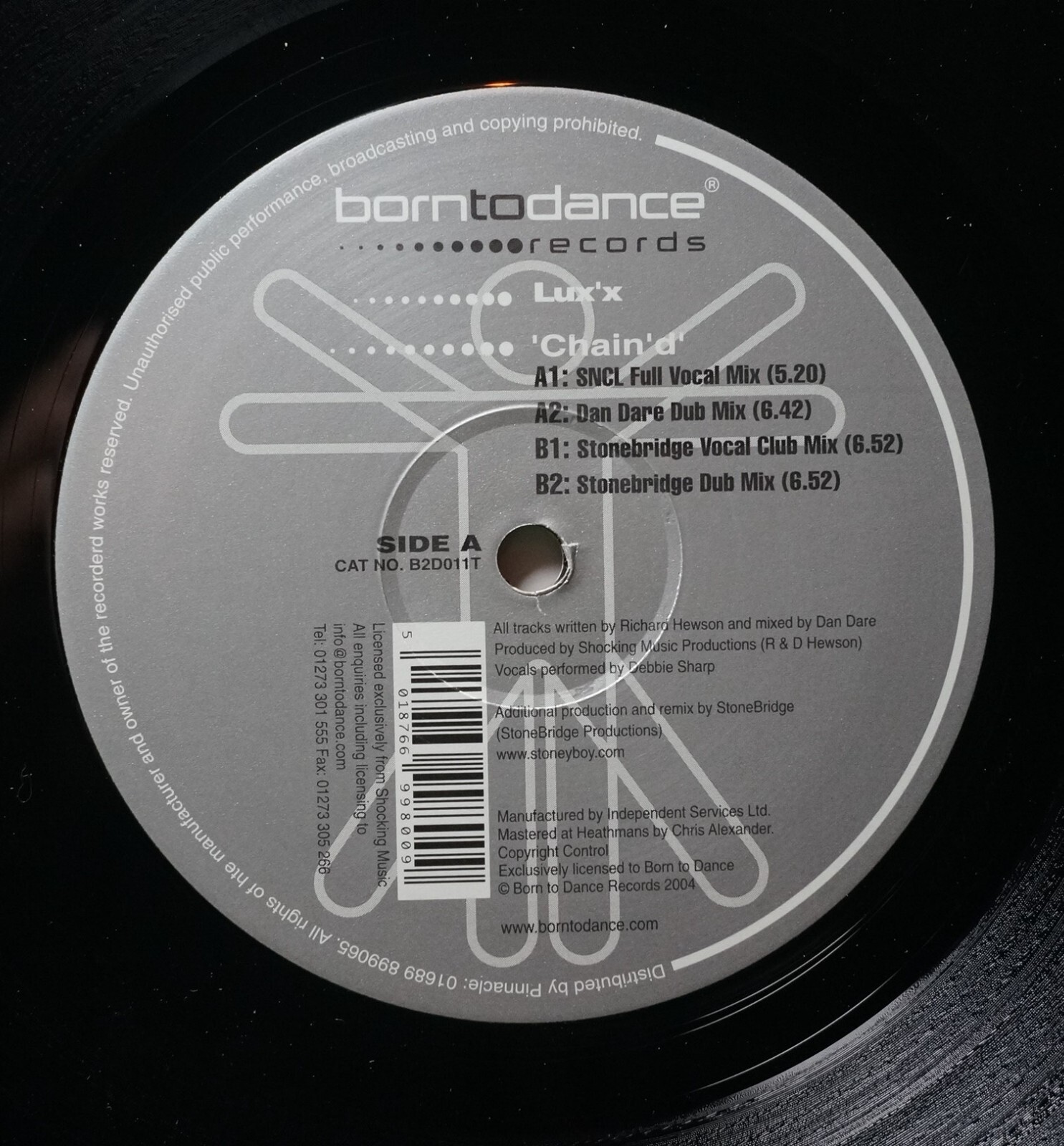 Vinyl Record-12"" DJ House-Lux'x – Chain'd-Born To Dance Records – B2D011T-NEW