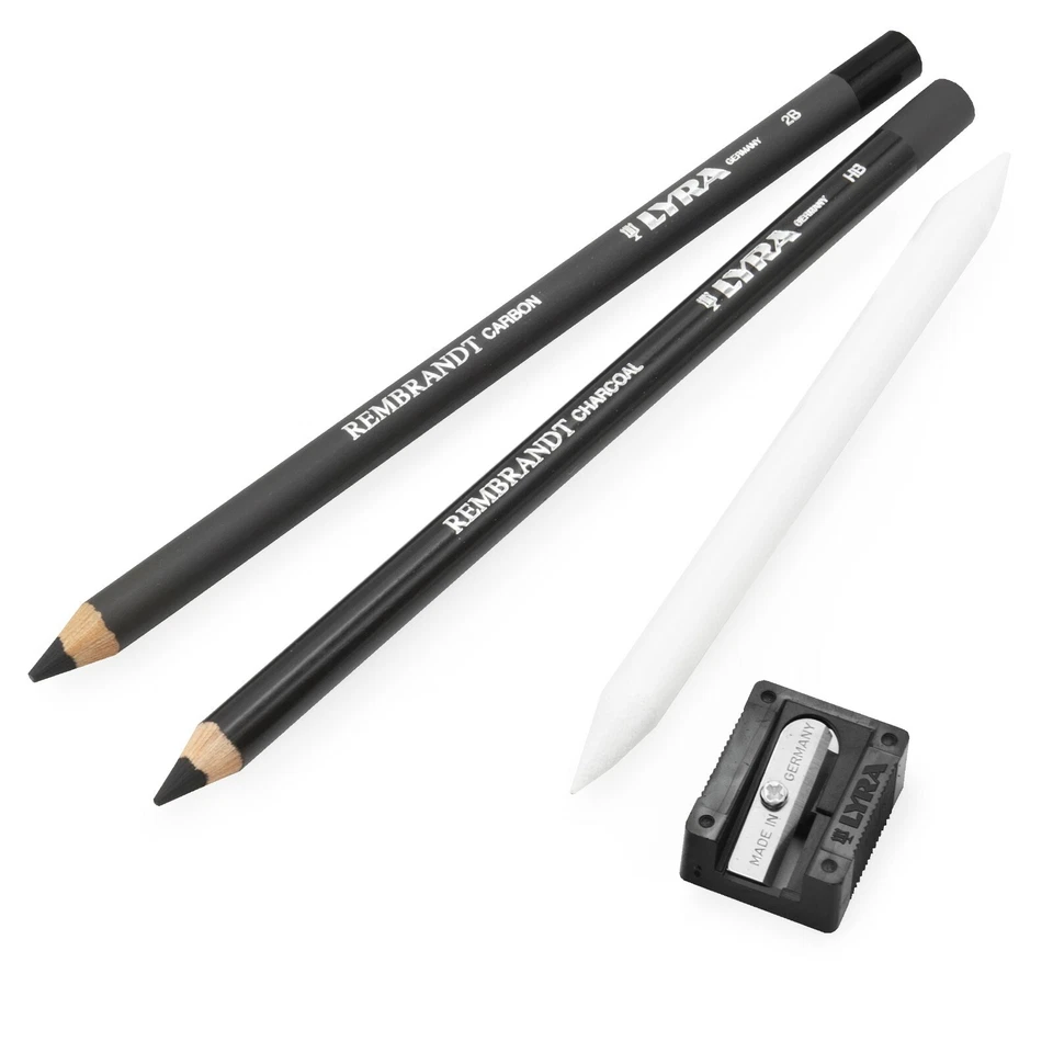 Lyra Rembrandt Charcoal Sketching Set - Metal Gift Tin of 12 - 2051112 - Image 3 of 3