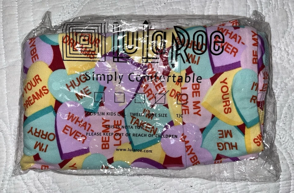 Women’s TC LuLaRoe Conversation Valentine Heart Leggings  - Image 2 of 3