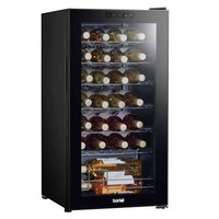 Wine Cooler 28 Bottle Fridge, 5-18°C Touch Control, LED, Only 39dB - Black