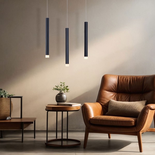 HäNgelampe Pendelleuchte HäNgeleuchte Warmweiß Led Esszimmerlampe Alu H 120 Cm-image