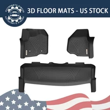3D Floor Mats for 2012-2016 Ford F-250-F-550 Super Duty SuperCrew Cab TPE Liners