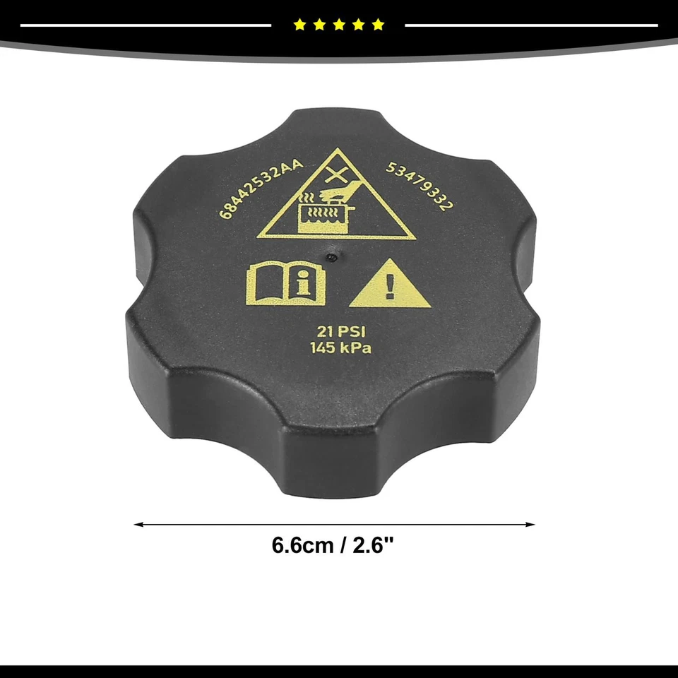 Tapa de recuperación de refrigerante de radiador 68442532AA para Jeep Grand Cherokee 2016-2021 negra Foto 3 de 4