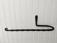 Twisted Paper Towel holder bar- Amish forged wrought iron strong & sturdy metal