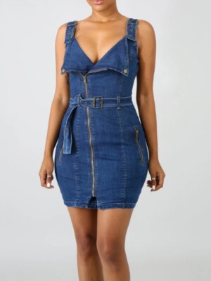 Jean Zipper Bodycon Dress Size Medium | eBay Jean Zipper Bodycon Dress Size Medium | eBay