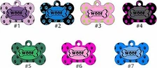 CUSTOM ENGRAVED PERSONALIZED PET TAG ID DOG Unique Tag Deep Engraving Colorful