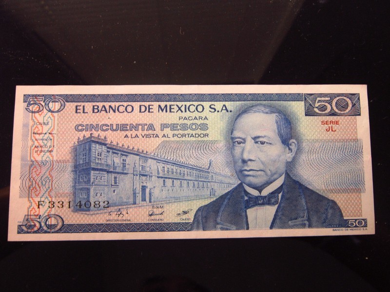 Mexico 50 Pesos 1981 Unc 4082a8h Benito Juárez God of Maize Cozobi Money