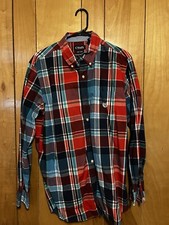 chaps button down dress shirt mens large