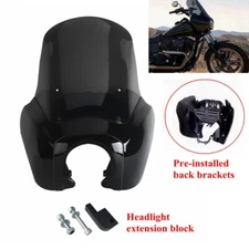 For Harley Dyna Softail Street Bob Sportster 18-Up Fairing 15" Smoke Windshield